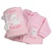 Personalised Embroidered New Baby Girl 3 Piece Bunny Gift Set